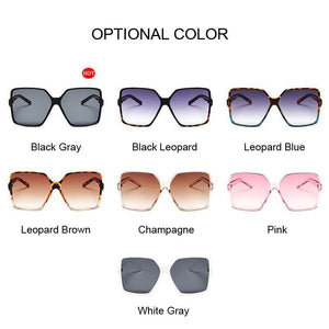 Square big frame colorful sunglasses